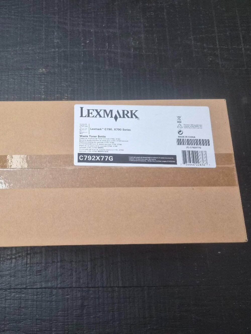 Lexmark - C792X77G C792X77G 50,000 Page-Yield Waste Toner Bottle